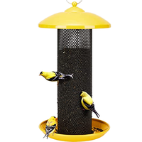 Mangeoires à oiseaux sauvages en métal grillagé résistant à la rouille pour extérieur, tube suspendu pour pinsons, jardin, capacité de 2 lb de graines de thistle