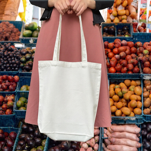 Bolsa de Mano de Lona de Algodón Ecológica al por Mayor, Bolsa de Compras Reutilizable, con Logotipo Personalizado, para Supermercado, Uso Diario - Product Image 2