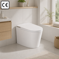 CE MWD WC intelligent monobloc avec affichage LED de la température, couvercle à fermeture douce, veilleuse, revêtement émaillé 3 couches, fonction bidet, vente en gros d'usine OEM