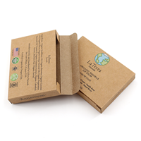 Boîte d'emballage pliable en kraft avec insert, impression personnalisée du logo, laminage mat, gaufrage, emballage plat, recyclable, 50 pièces