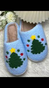 Ciabatte calde invernali a punta aperta di natale da <span class=keywords><strong>donna</strong></span> in velluto imbottito antiscivolo morbido <span class=keywords><strong>Memory</strong></span> Foam <span class=keywords><strong>scarpe</strong></span> da interno basse da <span class=keywords><strong>donna</strong></span> - Product Image 2