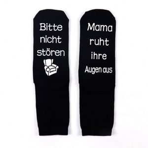 Todo el algodón de media pantorrilla de longitud deportes ocio Popular creativo pie carta dispensación habitación divertida novedad vestido Calcetines - Product Image 6