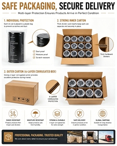 Wholesale Food Grade Airtight Round Black Matte Tins Custom Coffee Tin <strong>Can</strong> <strong>Tea</strong> Metal Tins Container with Lid for Loose <strong>Tea</strong> - Product Image 5
