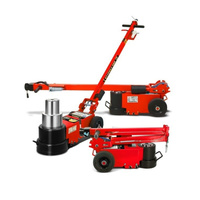 Cric pneumatique hydraulique pneumatique à trois étages rouge facile à utiliser 40t pour les camions et les autobus résistants