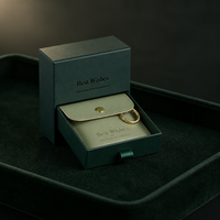 Coffret cadeau pour bijoux, boîte à tiroir coulissant en papier avec pochette à pression en cuir PU pour collier, bague, boucles d'oreilles, bracelet, logo personnalisé