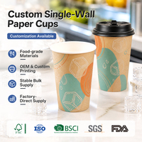 Gobelets en papier individuels imprimés avec couvercles, écologiques, de qualité supérieure, pour boissons chaudes, pour mariages, vente en gros directe usine