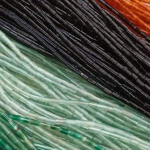 Pierres précieuses naturelles, colonne rectangulaire de haute qualité, 2x4MM, perles amples, Tube d'énergie, puissance de guérison, pour bricolage de Bracelets, boucles d'oreilles, fabrication de bijoux - Product Image 2