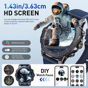 Remax Rodada Esportes dos homens Smartwatch Hombre <span class=keywords><strong>Bluetooth</strong></span> Digital Phone <span class=keywords><strong>Watch</strong></span> <span class=keywords><strong>Smart</strong></span> IP68 Amoled <span class=keywords><strong>Smart</strong></span> <span class=keywords><strong>Watch</strong></span> para homens à prova d'água - Product Image 6