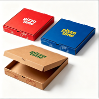 Boîte à pizza en carton ondulé de qualité alimentaire, imprimée sur mesure, résistante à la graisse, pour les restaurants, la vente à emporter, la restauration rapide, en gros
