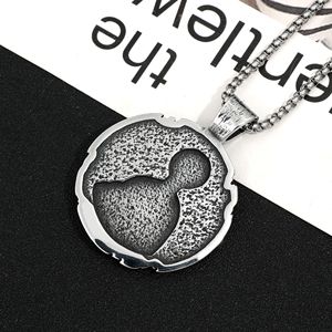yunnique Men's Stainless Steel Saint Pendant Necklace With <b>Cross</b> Charm For Gift - Product Image 3