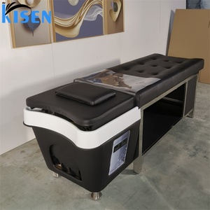 เตียงสระผมสำหรับร้านเสริมสวย ยี่ห้อ Kisen จากโรงงานจีน รับผลิตแบบ OEM/ODM พร้อมระบบน้ำหมุนเวียนและอบไอน้ำ - Product Image 3