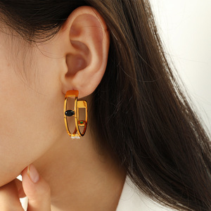 ชุดกำไลข้อมือเซอร์คอน โทนสีทองเงิน ดีไซน์ทรงกลม เครื่องประดับแฟชั่นสำหรับผู้หญิง วัสดุโลหะผสมสังกะสี - Product Image 3