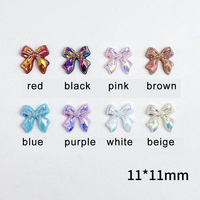Lot de Breloques Plates en Résine 3D Mignonnes pour Ongles, Couleurs Variées (Noir, Rose, Blanc, Bleu, Violet), Idéales pour la Décoration des Ongles en Gros