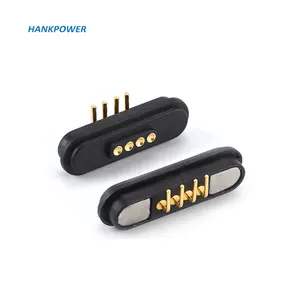 Right Angle PCB Mount 4Pin Pogo Pin Magnetic Charging Connector 4 Pin Magnetic Connectors