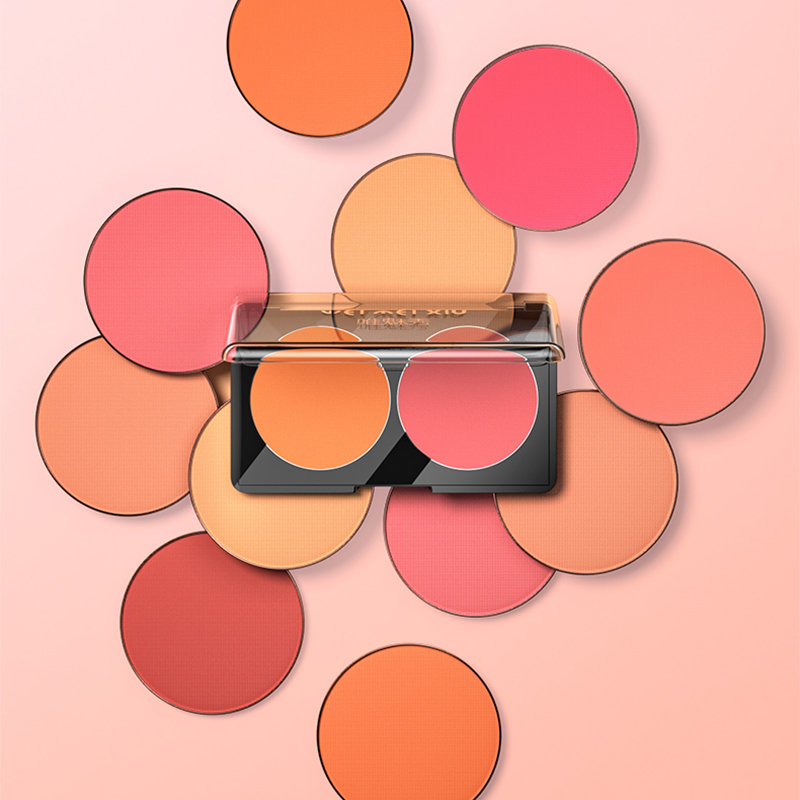 2 вида цветов Румяна Палитра крем или пудра Румяна метка частного назначения кисть для румян