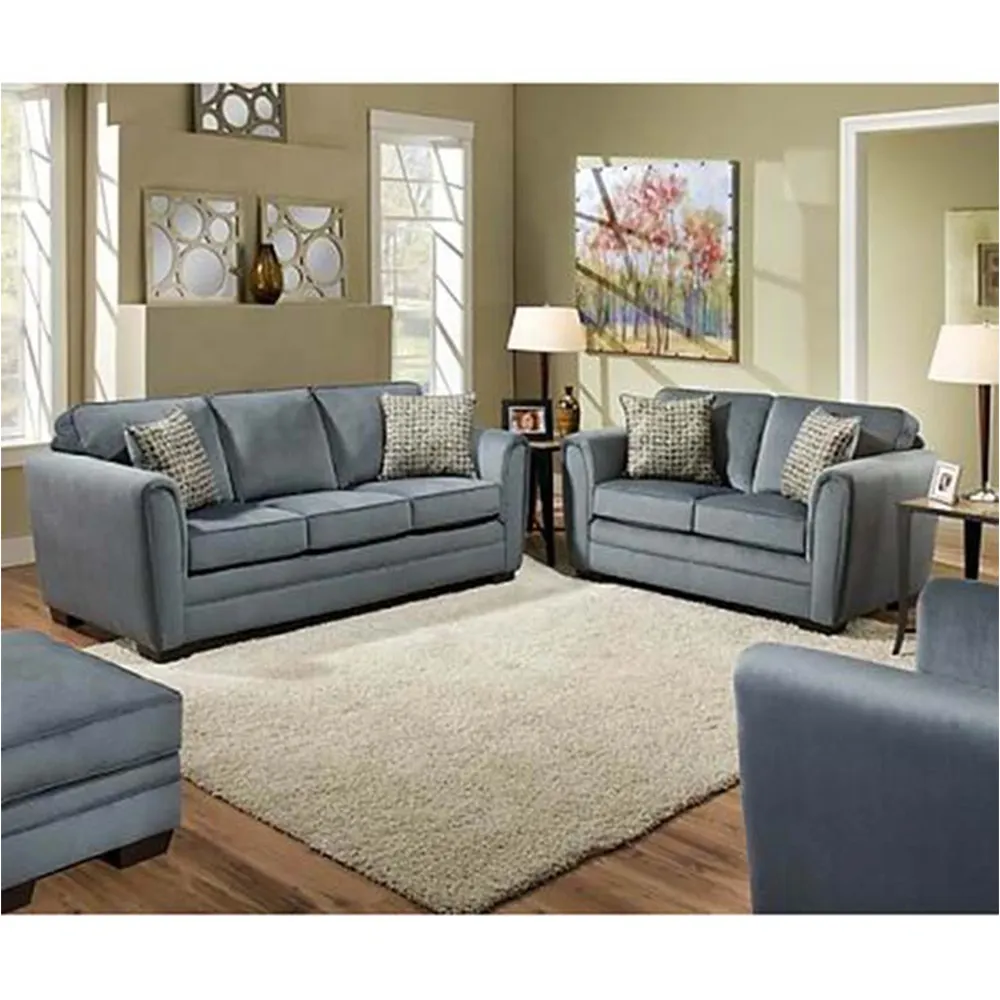 Antiguo salón de tela sofá Silla de tapicería luz azul real de elefante sofá de tela