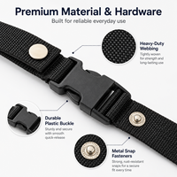 Tali Webbing Nilon Hitam yang Dapat Disesuaikan dengan Gesper Lepas Cepat Berbahan Logam Model JIARUI A41
