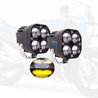 Usine directe motos antibrouillard vente 3 "camion LED deux couleurs 12v-24v lumière de travail Led 45w avec stroboscope