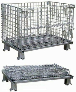 1200*1000*890mm Foldable <b>Storage</b> Cage, Collapsible Wire Mesh <b>Container</b> Without Wheels for Logistics Warehouse Stacking - Product Image 3