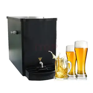 Enfriador de cerveza automático, Enfriador de barril con dispensador de torre de grifo, negro, Enfriador de cerveza