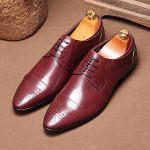 Dernières tendances en matière de chaussures pour hommes en cuir véritable, luxueuses, élégantes, décontractées, formelles, derby, imprimées au laser - Product Image 3