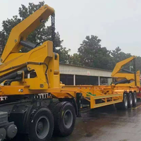 Remorque neuve de 20 pieds et 40 pieds avec grue pour conteneur, camion à benne latérale de 37 tonnes avec grue