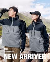 Veste de randonnée unisexe 3-en-1, coupe-vent, imperméable, respirante, avec doublure polaire amovible pour la randonnée, l'escalade et l'alpinisme