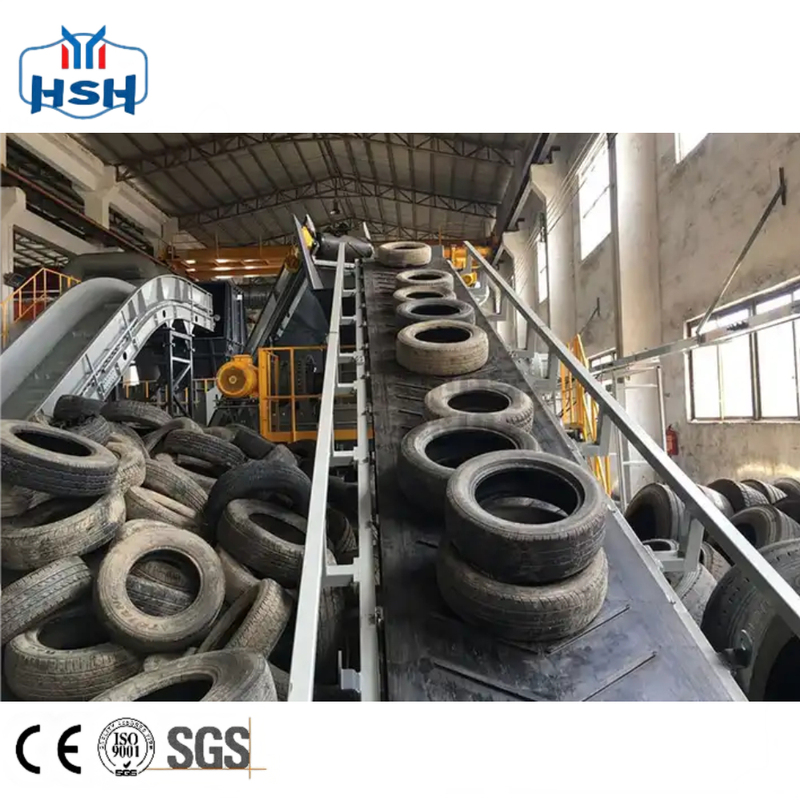 Full automatic tire recycling production line