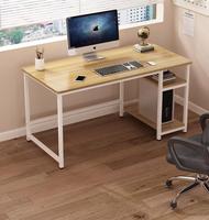 Bureau de jeu pliable rectangulaire Hauteur réglable Conception simple Étagère de table en bois massif Table d'ordinateur portable pour métal