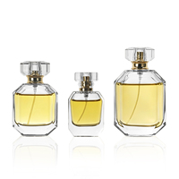 Flacon de parfum en verre de luxe personnalisé de 30 ml, 50 ml, 100 ml avec pulvérisateur à pompe et impression à plat