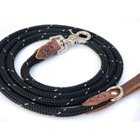 Vente en gros de maille de chien en corde tressée en nylon robuste en cuir de luxe de qualité supérieure extrêmement durable
