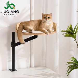 JQ Indoor Katzen-Schreibtischbett 15,75 Zoll Modernes Katzenbett mit Matte 360 °   Drehbar und höhenverstellbar für Schreibtische, Bürotische und Gaming-Tische - Product Image 1