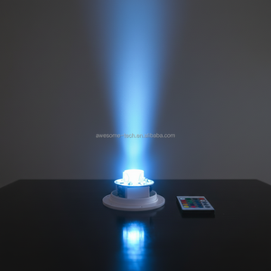 Lumière <span class=keywords><strong>LED</strong></span> RGBW sans fil <span class=keywords><strong>sous</strong></span> table, design contemporain pour hôtels, matériau ABS, télécommande pour mobilier de bar - Product Image 1