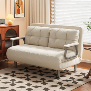 Canapé-lit en tissu velours pliable pour salon moderne, lit pliable minimaliste, fauteuil pour adultes, canapé-lit - Product Image 6