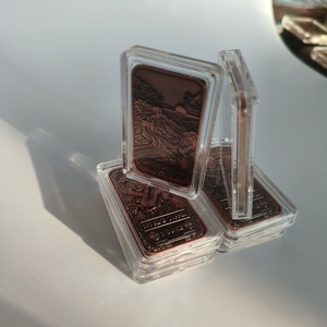 Barra Rectangular de Cobre de Alta Pureza 999 de 1 Oz, Diseño Nuevo, Estampada, Artículo Coleccionable de Arte Metálico - Product Image 1