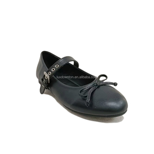 Ragazze <span class=keywords><strong>ballerine</strong></span> in vera pelle scarpe da esterno da donna scarpe da principessa alla moda donna donna che cammina fabbrica - Product Image 3
