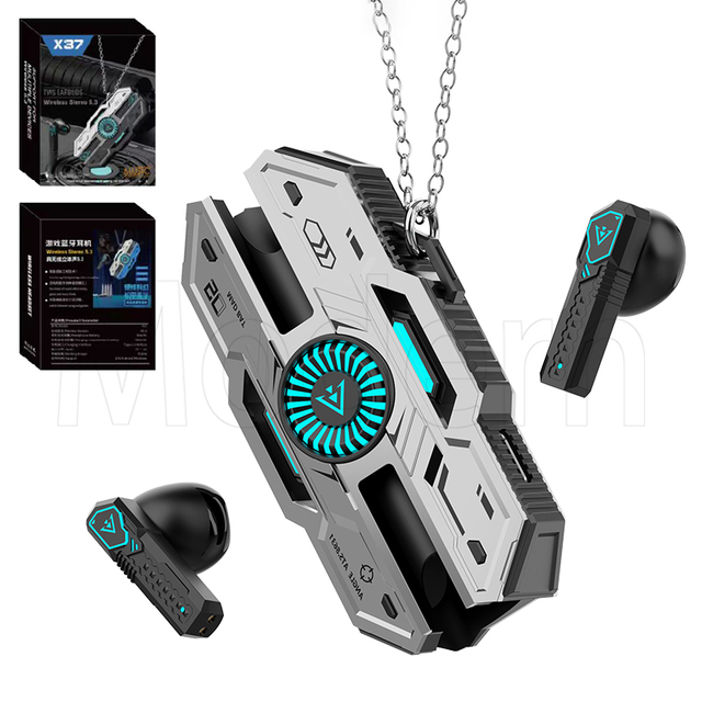 Factory Supply X37 Tws Headset Gaming Earbuds Touch Control Earphones for Game and Music With Colorful Breathing Lights