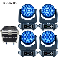 Projecteur LED Zoom Wash Beam 19*15W RGBW 4-en-1 pour DJ, scène et club, DMX512