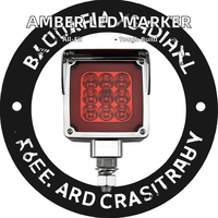 Neue gelbe doppelseitige LED-Seiten markierung leuchte für schwere LKWs European Buses Square Warning Strobe Tail Car Light Zubehör