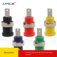 Prise de panneau femelle ABS en cuivre pur 4 mm résistante à haute tension 600 V, avec ouverture de borne pour fiche banane et queue de 4 mm