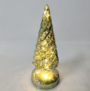 Nouveau style beau arbre en verre fait à la main artisanat décorations pour la maison arbre <span class=keywords><strong>de</strong></span> noël avec lumière led pour la décoration <span class=keywords><strong>de</strong></span> noël - Product Image 6