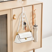 Crochets multi-niveaux suspendus à la porte en ABS pour économiser de l'espace, rangement et organisation à domicile, pour placard, dortoir, chambre à coucher, vêtements et sacs à main