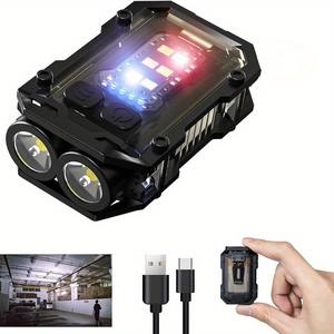 Lampe torche LED haute luminosité, mini lampe porte-clés portable, double source de lumière, outil multifonction pour le camping, la pêche et les activités de plein air - Product Image 2