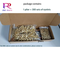 Kit de 300 œillets argentés de 10 mm avec pince à sertir pour bâches/bannières
