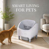 EV Tech EVHA011 WLAN-gesteuerte Automatische Selbstreinigende 68L Hochwertige ABS-Kunststoff Katzentoilette