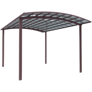 Structure de garage en métal <span class=keywords><strong>6x6</strong></span> à conception en porte-à-faux, cadre en aluminium, auvent de stationnement, abri de voiture - Product Image 6