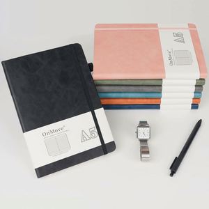 สมุดโน้ต A5 PU ปกแข็ง สายรัดยางยืด กันน้ำ ปรับแต่งโลโก้บริษัท ของขวัญธุรกิจ ขายส่ง โปรโมชั่น - Product Image 6