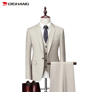 Bộ 3 Chiếc Áo Blazer Đám Cưới Cho Nam Màu Trơn Cổ Điển Chất Lượng Cao Bộ Quần Âu Công Sở Trang Trọng Cho Nam