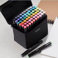 Ensemble de marqueurs d'art personnalisés de qualité supérieure 30 à 204 pièces couleurs arc-en-ciel permanentes comprennent un sac en toile en vrac en gros