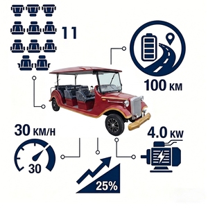 Navette électrique à batterie au lithium Tarion, petite voiture de tourisme, véhicule électrique classique pour la réception d'hôtel - Product Image 2